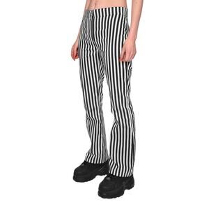 Hoes Before Bros Deetz Flare Pants High Rise Bootcut Striped Pants Black White
